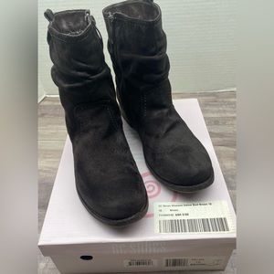 GC Shoes Faux Suede Flat Side Zip Ankle Booties Brown Delma Boots Size 10